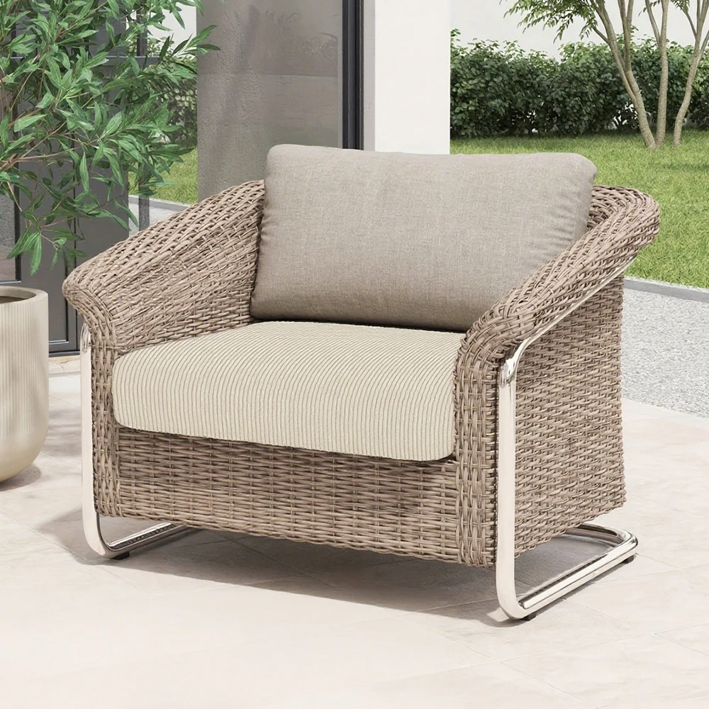 Gestreepte jacquard terrasbankhoes elastische luxe stoffen bank zitkussen hoes woondecoratie dikke stofdichte buitenbank hoes