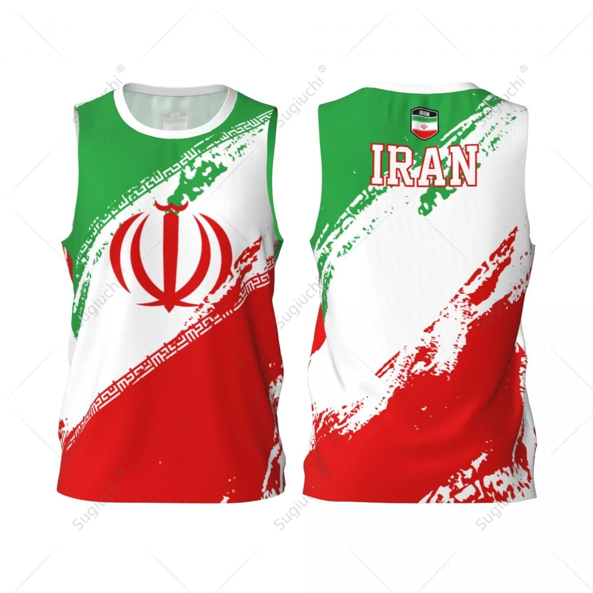 Men Basketball Sports Iran Flag Running Fitness Multifunction Jersey Sleeveless shirt Custom Name Nunber Exclusive