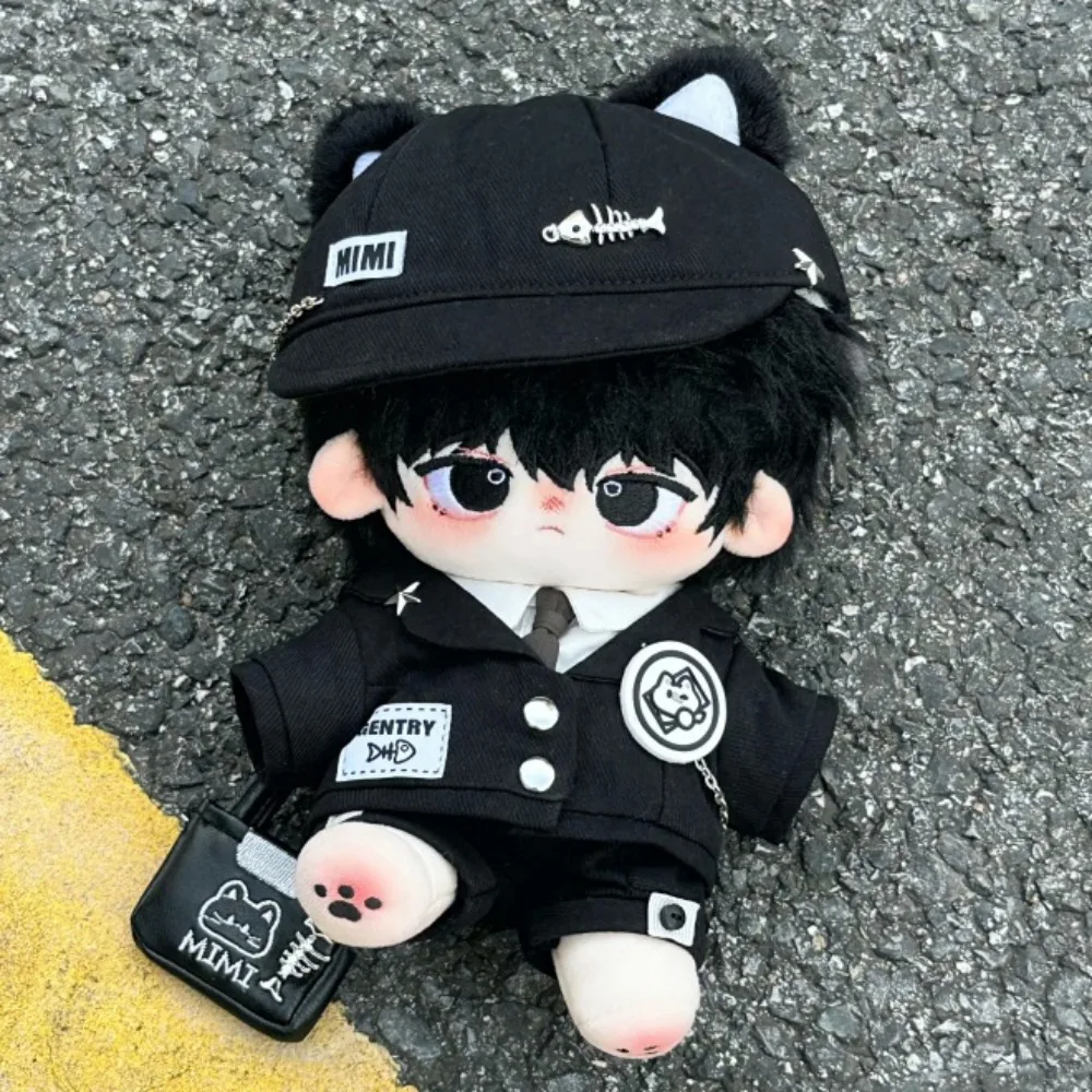 Vêtements de poupée en coton avec oreilles de chat, veste uniforme, vêtements de poupée en peluche Cool Mini sans attribut, vêtements de poupée, accessoires de poupée