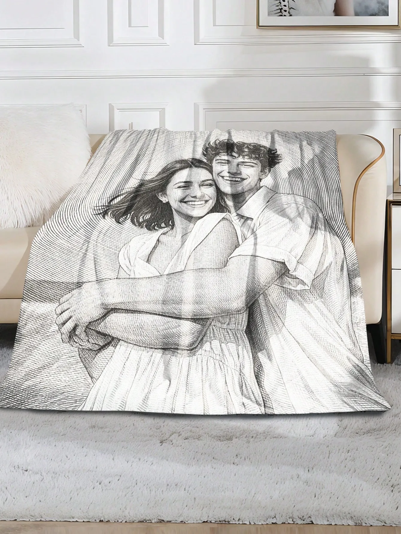 Custom AI Style Photo Blanket  - Christmas Throw Blanket review and price