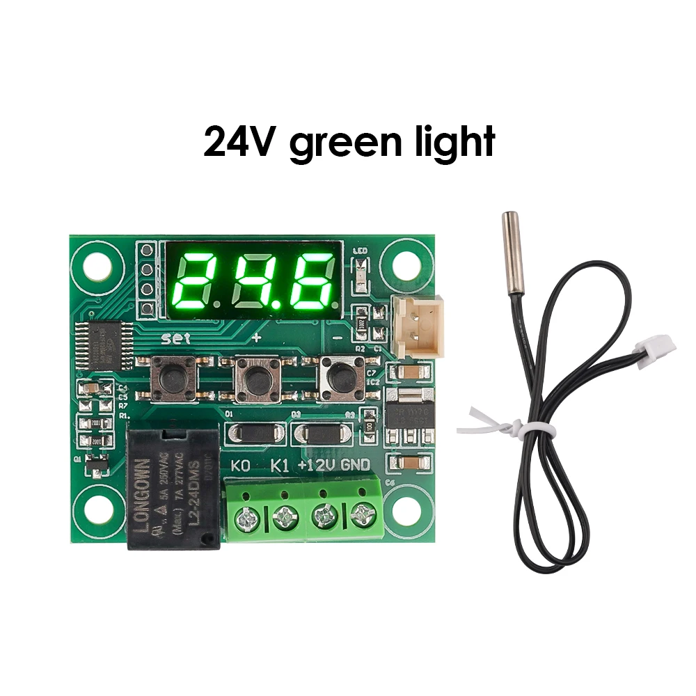 W1209 DC 5V 12V 24V Heiz- und Kühltemperatur-Thermostat Temperaturregelungsschalter Thermometer Thermo NTC-Sensor – Detail 10