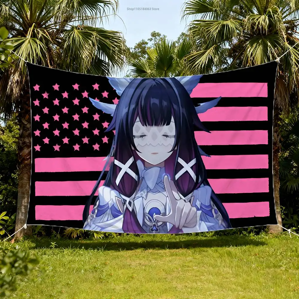 

Genshin Impact Columbina Flag Tapestry Banner For Bedroom Outdoor Living Room Restaurant Bar Wall Decor Party