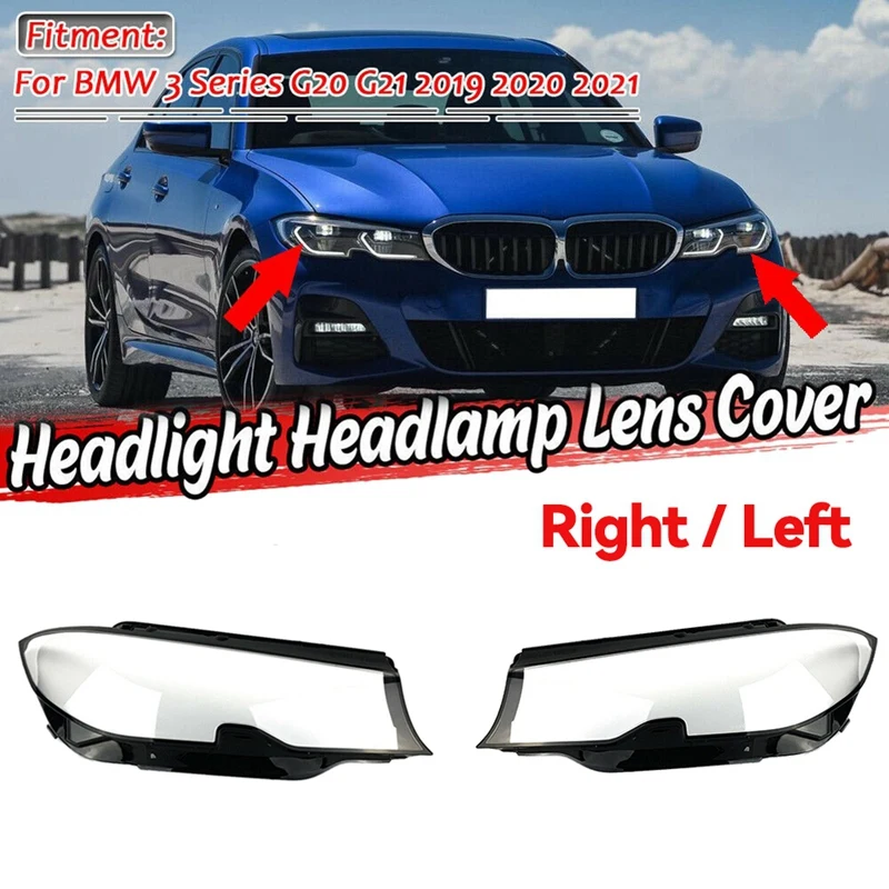 

Side Car Headlight Lens Cover Head Light Lamp Shade Shell Glass Cover For -BMW G20 G21 3 SERIES 2019 2020 2021