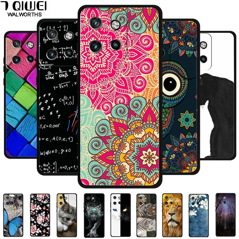 Soft Case For Motorola Moto G75 5G Cover Silicone Print Luxury Flower TPU Soft Phone Cases For Moto G75 5G  Animal Colorful TPU
