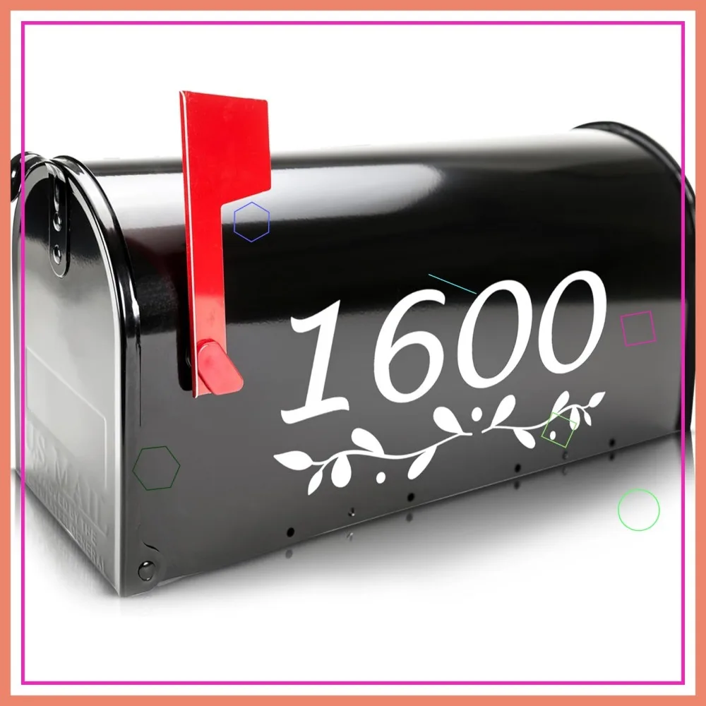 

3 Inch Reflective Mailbox Numbers - 5 Sets Self-Adhesive Weatherproof Vinyl Stickers for Easy Address Visibility