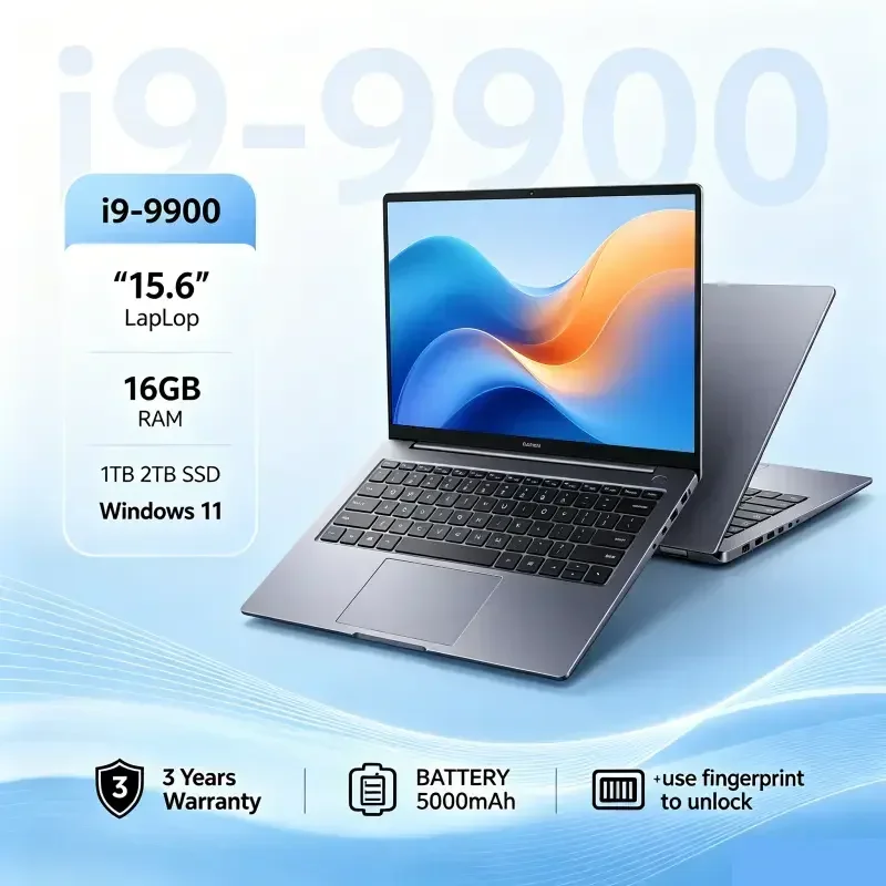Ultra Slim Windows 11 Laptop Computer 15.6