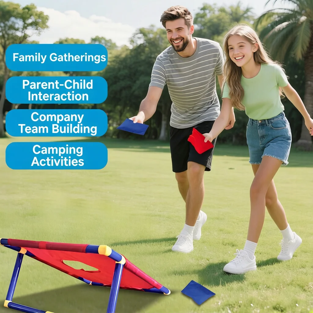 

Bean Bag Toss Game Set Outdoor Lawn Game for Kids Adults, Safe Soft Bean Bags, Perfect for Camping, Backyard, and Family Parties