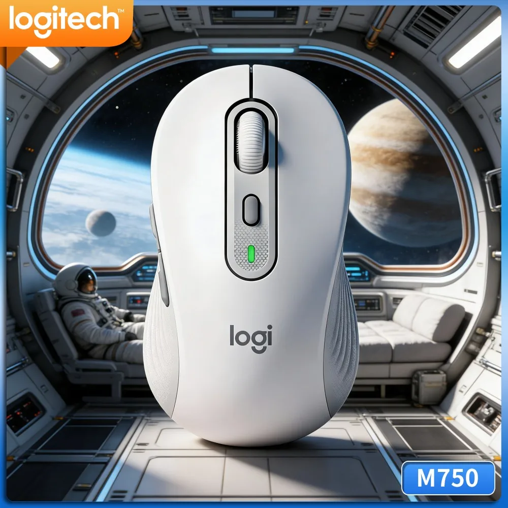 M750 Bluetooth Wireless Mouse - 90% Click Noise Reduction, 4000 DPI, Custom Shortcuts, 20-Month Battery, Home Office Pick