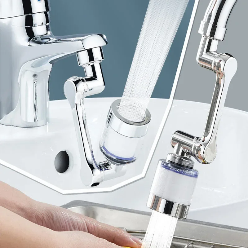 Universal 1080° Rotation Faucet Extender Aerator Filteration Water Tap Splash Filter Bubbler Nozzle Kitchen Faucets Extension