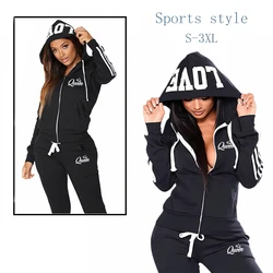 Women's Tracksuit Slim Fit Two Piece Sets for Women High Quality Sports Outdoors Daily Casual Comfortable Jogging Gym Zip Hoodie