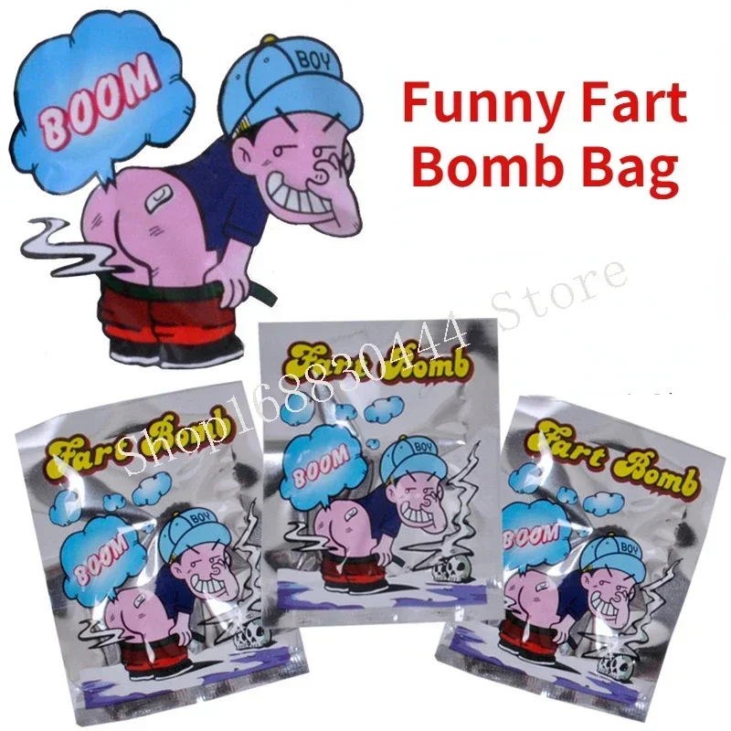 New 10Pcs Funny Fart Bomb Bags Aroma Bombs Smelly Stink Bomb Novelty Gag Toys Practical Jokes Fool Toy Gag Funny Joke Tricky Toy