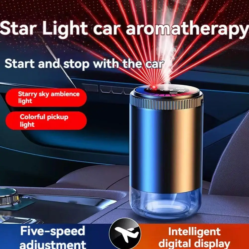 Smart Car Air Freshener Aroma Diffuser Intelligent Star Top Spray Car Perfume 5 Levels Of Adjustable Intelligent Diffuser