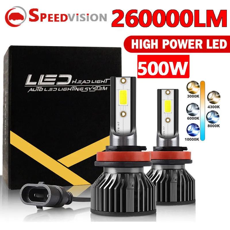 

H4 H7 LED Car Headlight Mini Canbus Lampada 26000LM 6000K 8000K Lamp H1 9005 HB3 9006 HB4 H8 H9 H11 Fog Lights Auto Bulbs 12V