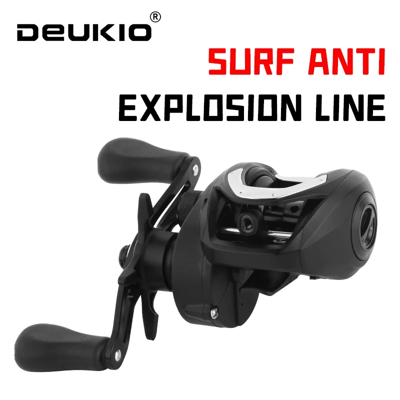 DEUKIO Baitcasting Reel Magnetic Braking System 7.5:1 Gear Ratio 4+1 Bearings 8KG Max Drag Fishing Coil Reel carretilha pesca