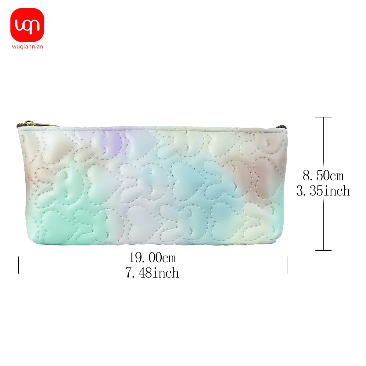 Gradient Color Pu Leather Handle Zipper Large Capacity OrganizerBag Three-Dimensional Pen BagFor Kindergarten Students