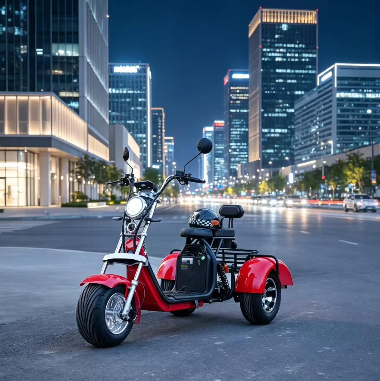 Stylish 2000W Electric Tricycle Long Range 200kg Capacity Electronic Waterproof Design 12AH/20AH/40AH Options