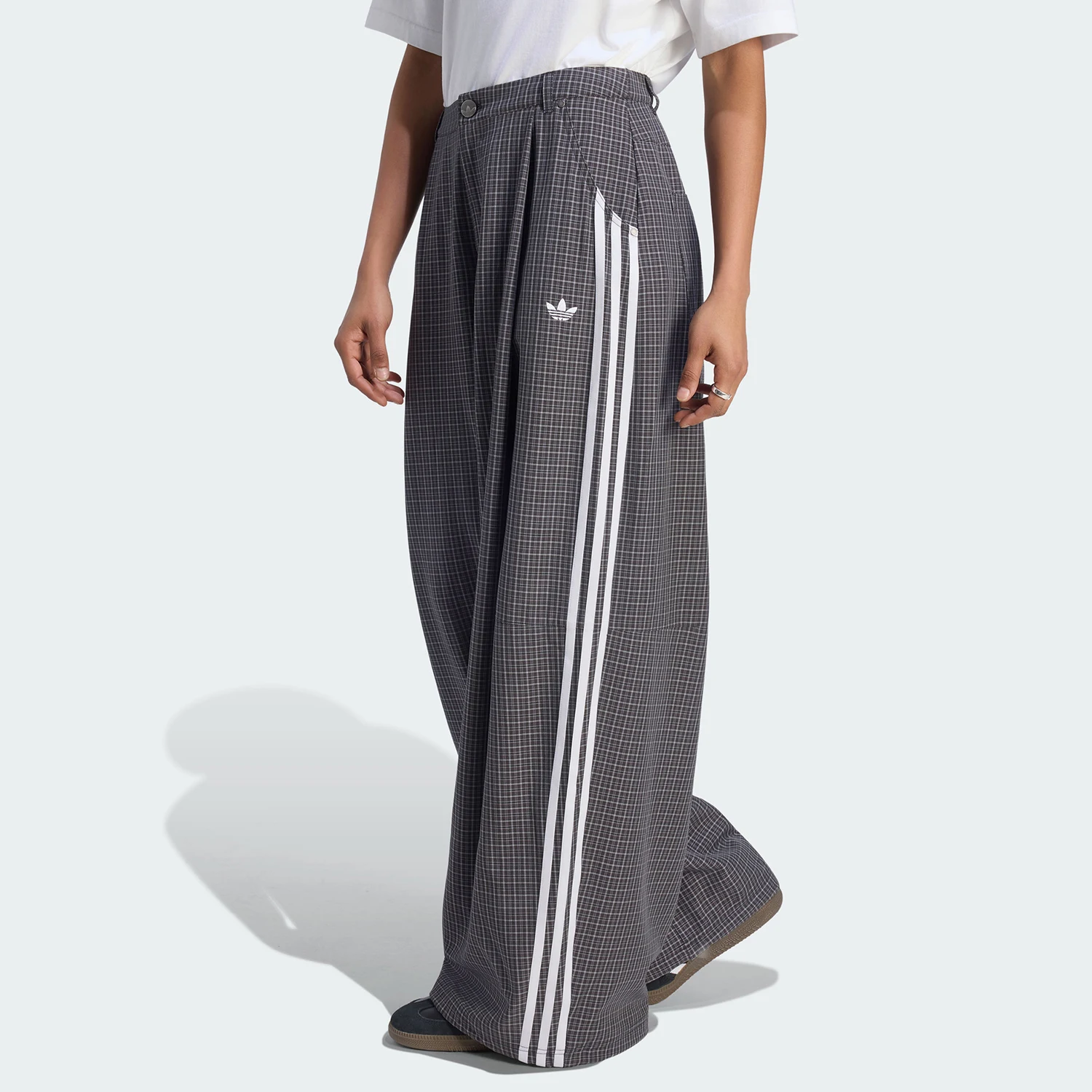 Adidas genuine women's retro striped loose casual sports pants LD5340