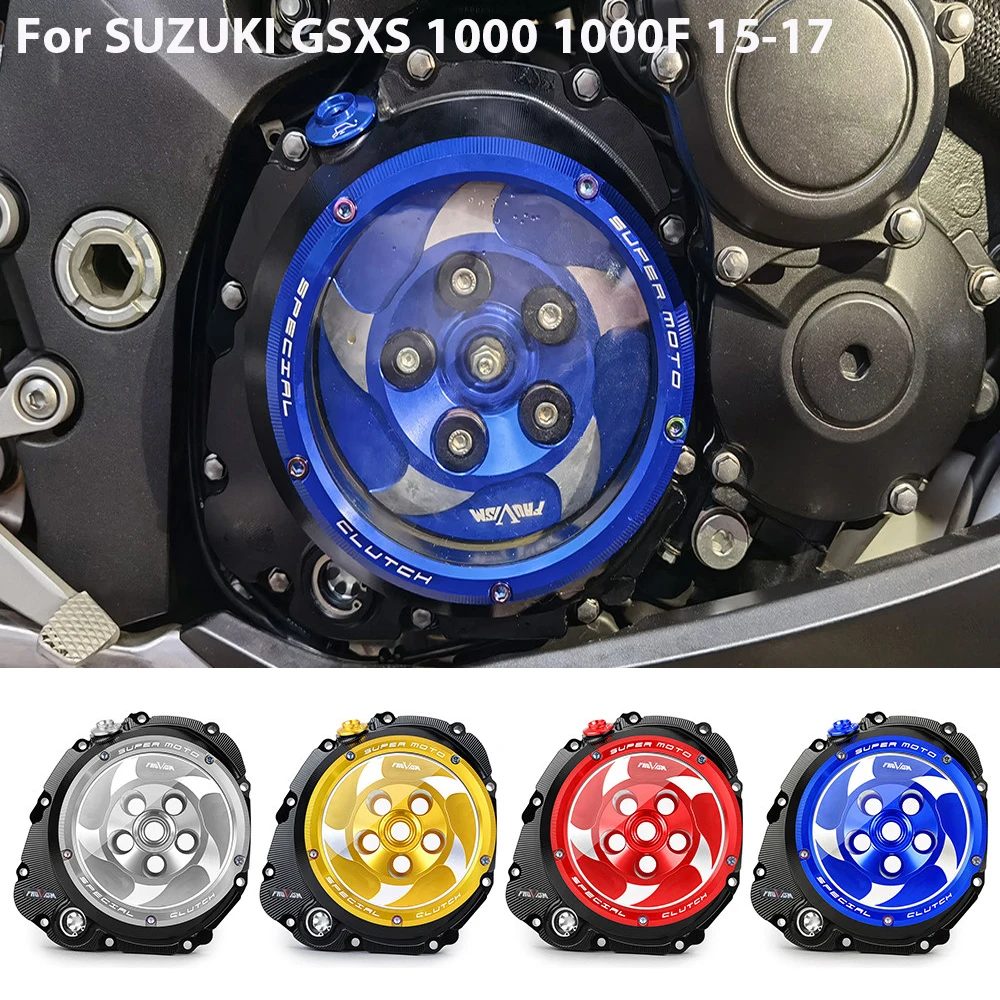 

GSX-S1000 GSX-S1000F CNC Engine Racing Clear Clutch Cover For SUZUKI GSXS1000 GSXS1000F GSXS 1000 1000F