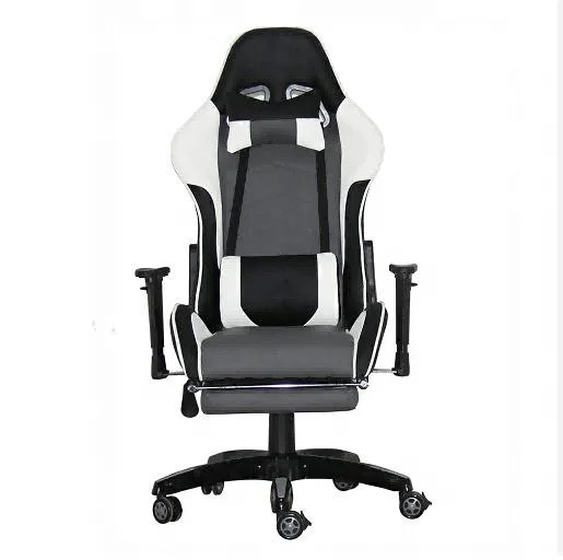 China Factory Adjustable Modern Leather Racing Gaming Chair Revolving Footrest for Home Office or Computer Gamers