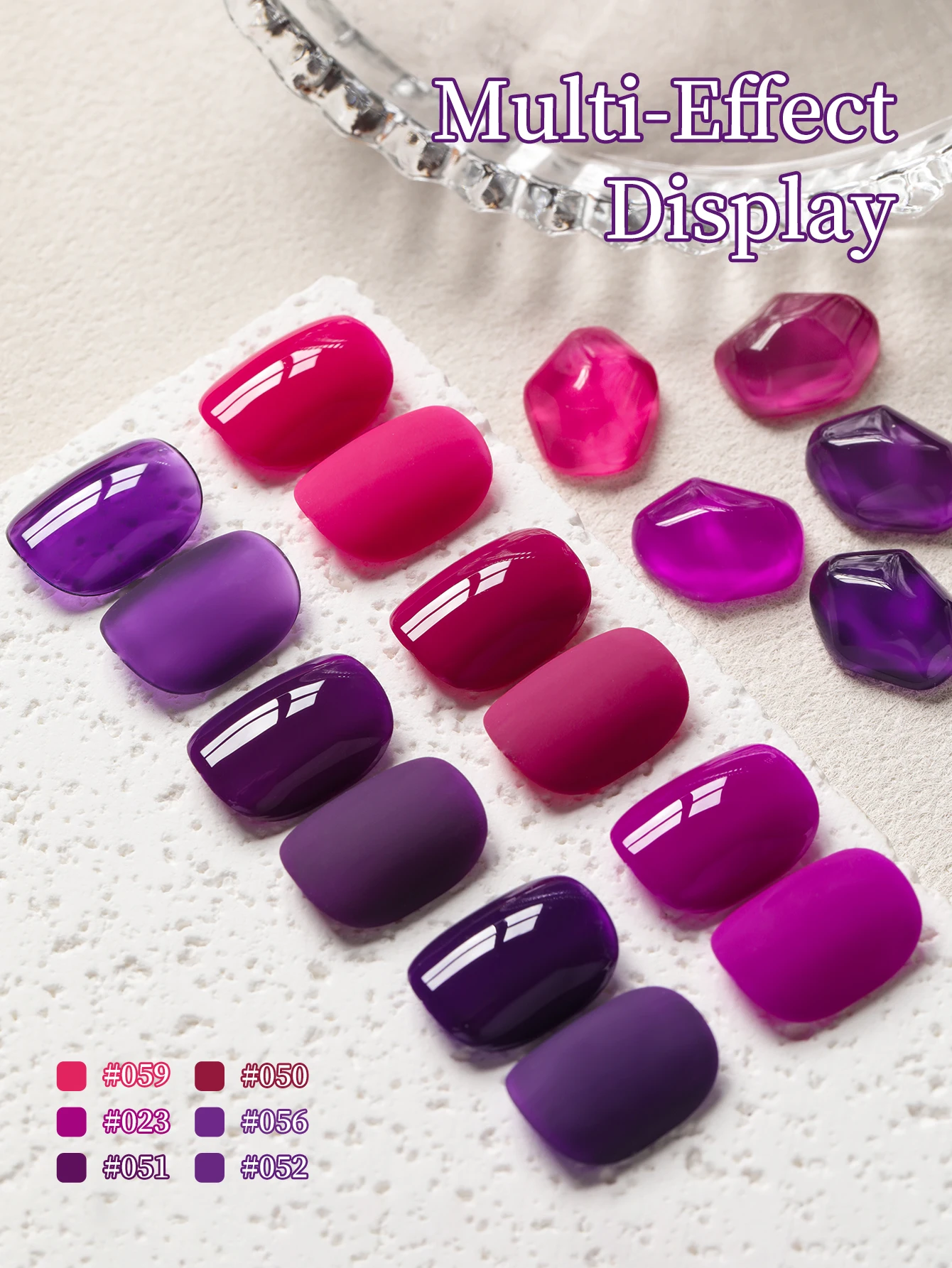 XEIJAYI, 6 uds., 15ml, juego de Esmalte de uñas en Gel, Kits de Esmalte de Gel UV semipermanente rosa y morado, todo para Kit de manicura, Vernis LED UV para remojar
