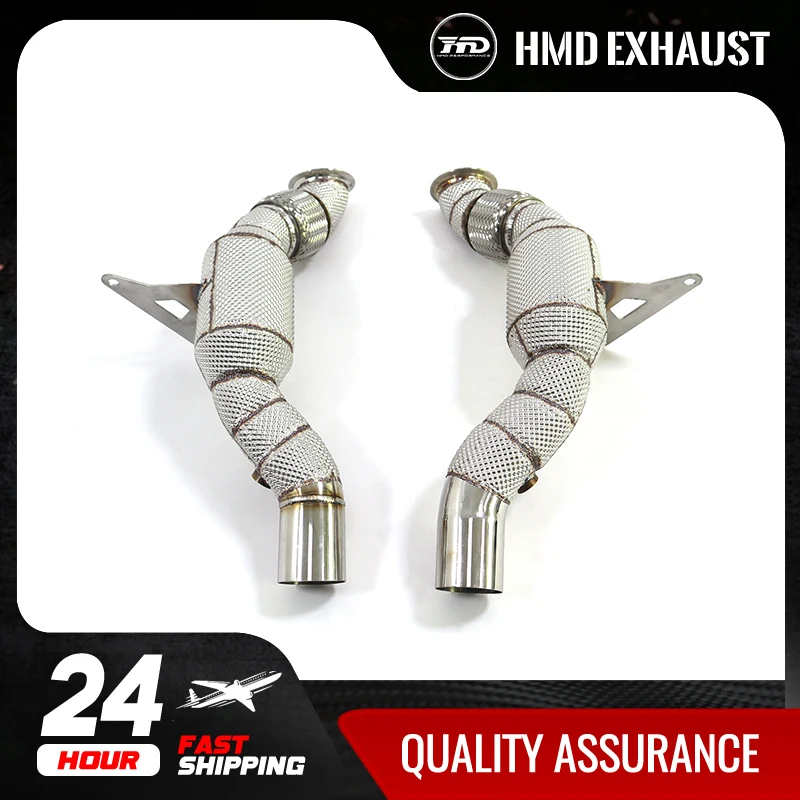 

HMD Exhaust System High Flow Performance Downpipe for Ferrari 488 Pista Spider GTB V8 3.9T With Heat Shield