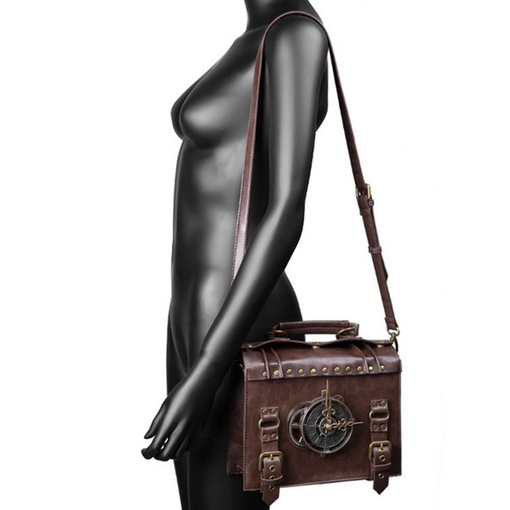 

Punk Multi-Purpose Studded Crossbody Bag Tote Party Rivet Messenger Satchel