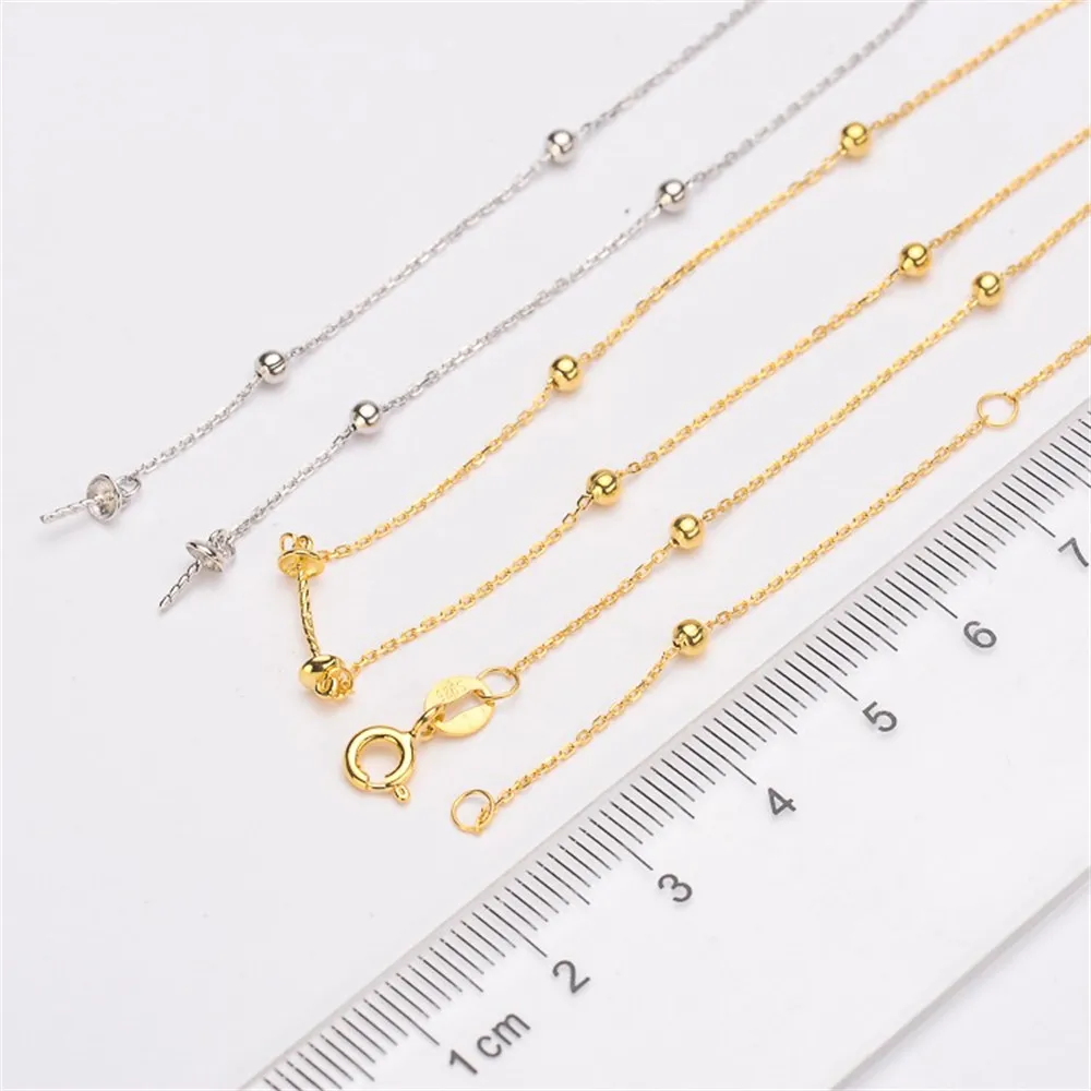 DIY Pearl Accessories S925 Pure Silver Sky Star Road Pass Pearl Pendant with Chain Fit 8-12mm Round Beads L041