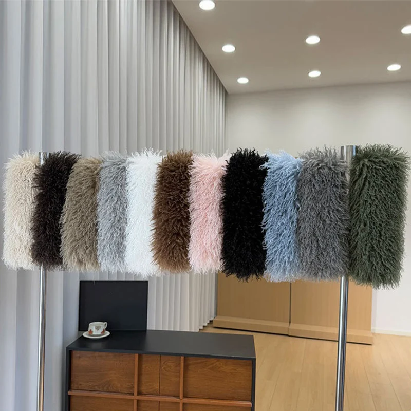 Winter Warm Faux Fur Collar Scarf for Women Double Sided Magnetic Neck Warmer Soft Fluffy Windproof Neck Cover for Home Office