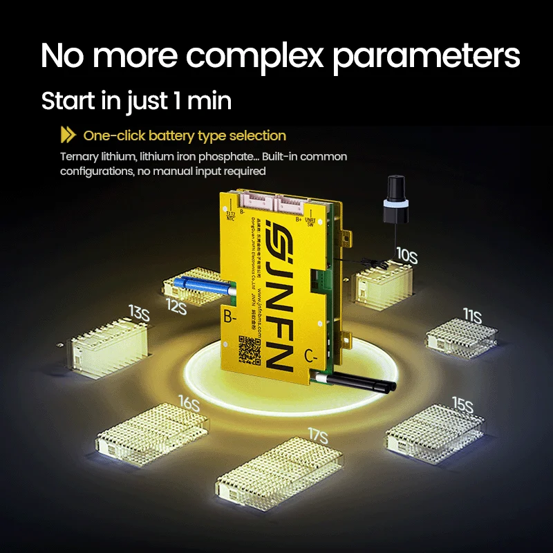 ANT BMS 7S 8S 16S 17S 40A 60A 80A 100A 24V 36V 48V 60V for LiFoPo4 Li-ion LTO 18650 Battery External Bluetooth Smart BMS