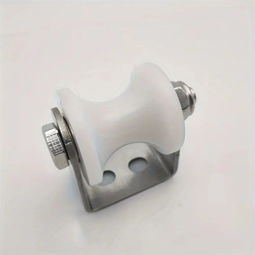 1Pcs U Groove U Groove Nylon Bearing Pulley PA Nylon Wheel 201 Stainless Steel Sliding Wheel with Stainless Steel Bracket