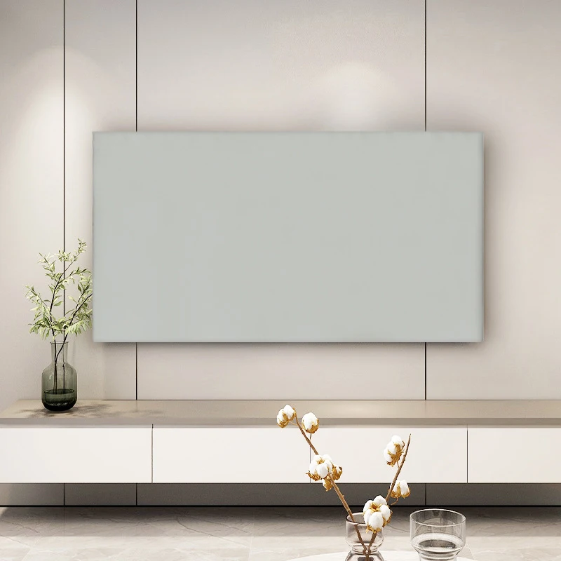 Solid Color Elastic TV Protective Cover, Universal Decorative Design, Suitable for Multiple Size LCD TV Protection