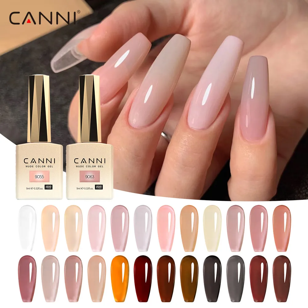 

CC3 HEMA FREE Jelly Transparent Color Nail Gel Polish CANNI 9ml Super Texture Natural Nude Collection Soak Off UV LED Nail Gel