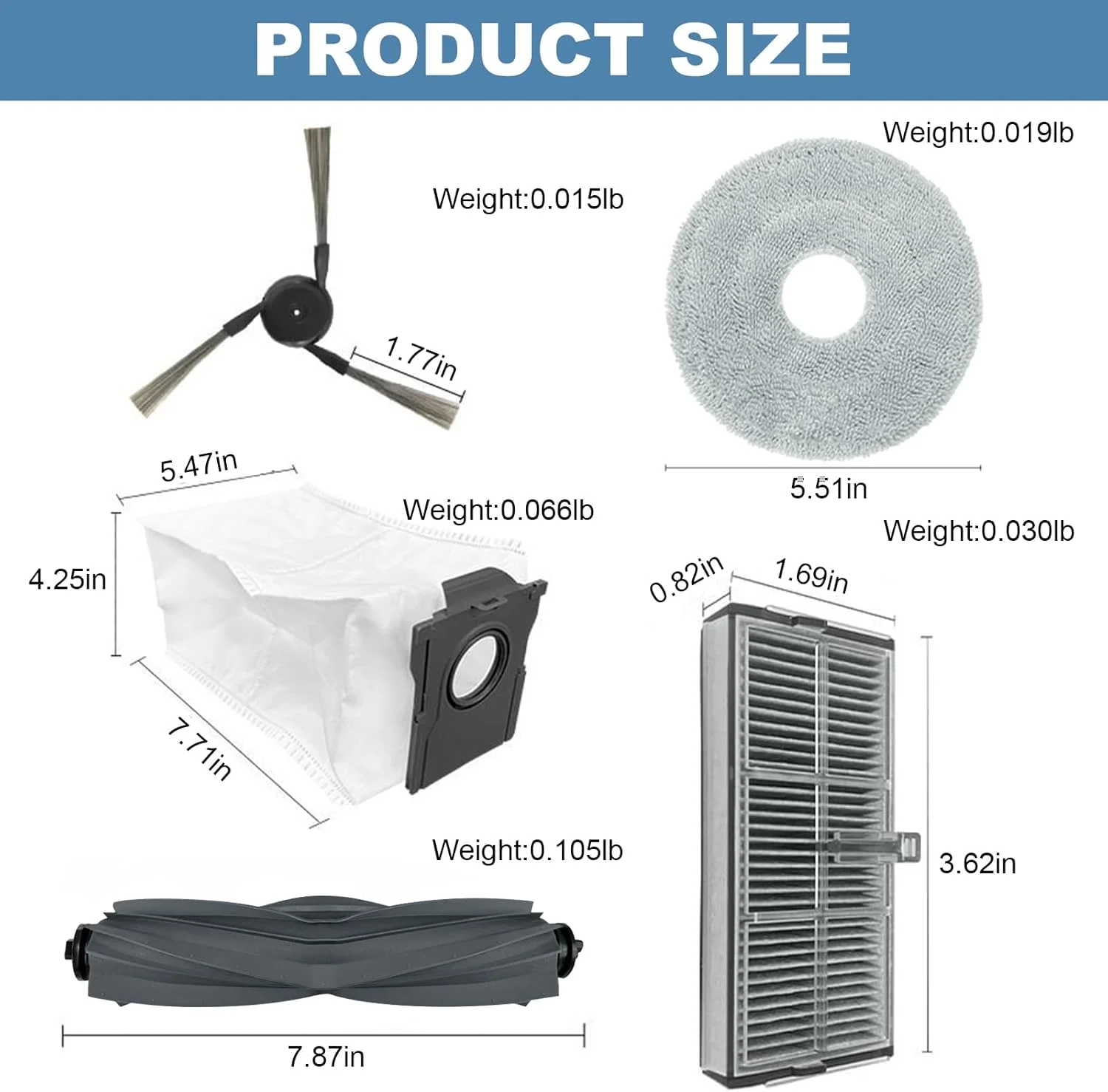 Dreame X40 Ultra / X40 Pro / L40 Ultra قطع غيار مكنسة الروبوت فرش جانبية رئيسية ممسحة ملابس مرشحات HEPA ملحقات أكياس الغبار