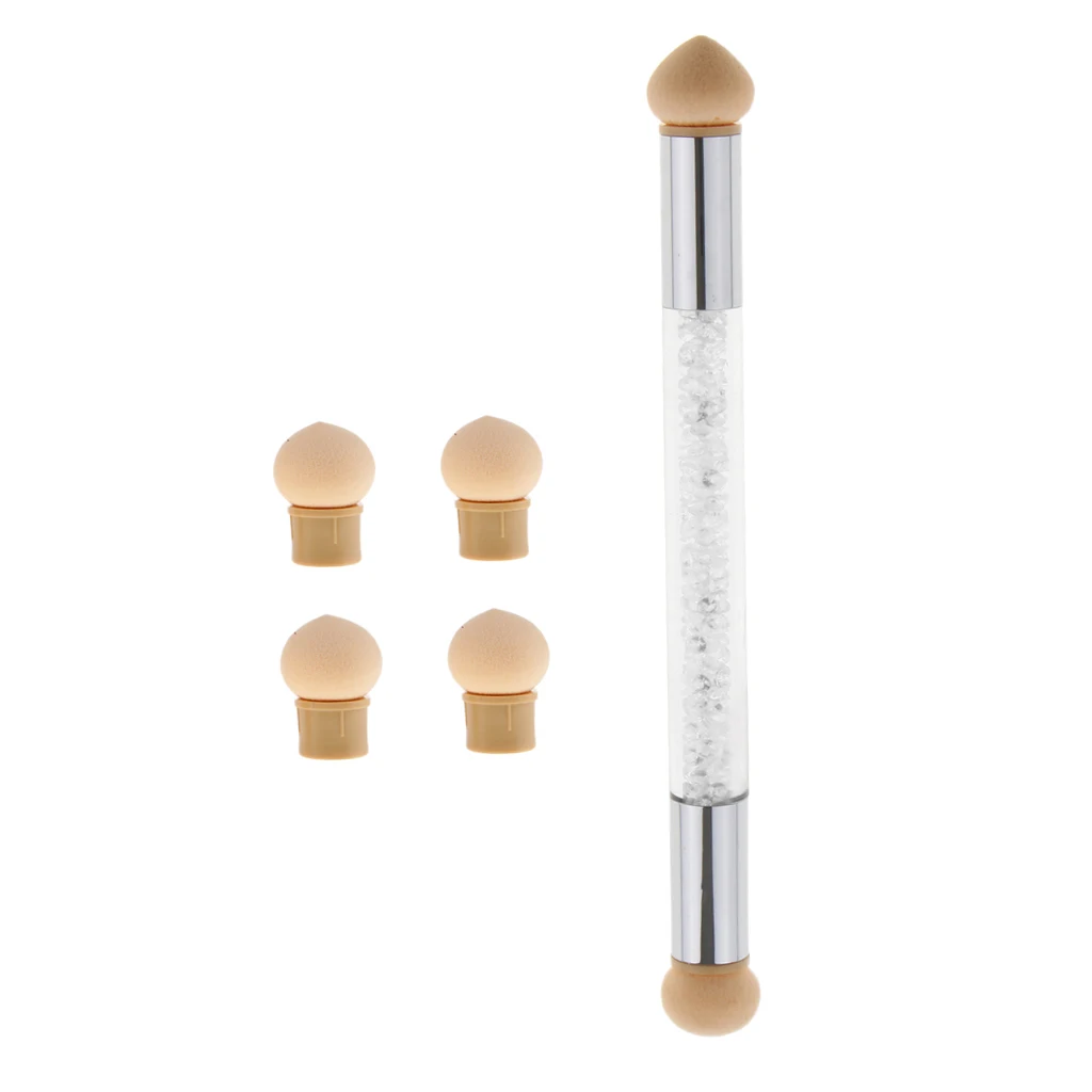 

Набор кистей для рисования с градиентом и блестками + 6 наборов губок