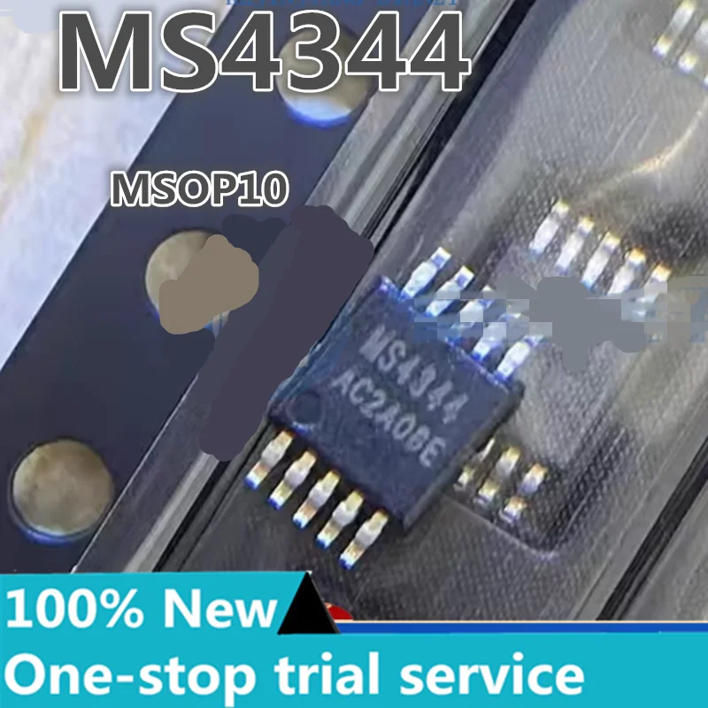 5-50 sztuk MS4344 MSOP10 układ dekodujący audio 24bit, 192kHz dwukanałowy dźwięk obwód konwersji cyfrowo-analogowej nowy magazyn