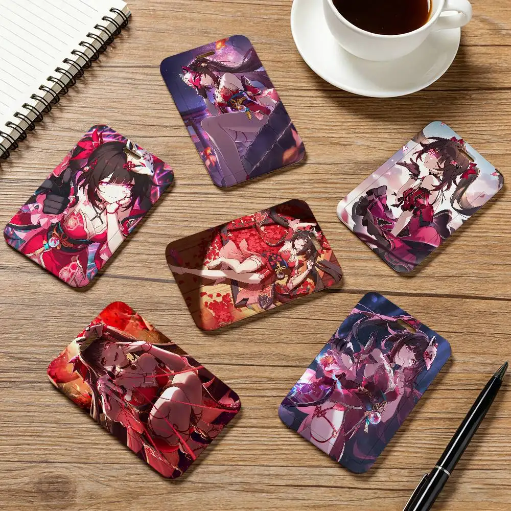 Honkai Star Rail Sparkle Pocket Credit ID Card Badge Tag Bus Card Holder Pass Case With Neck Strap Lanyard