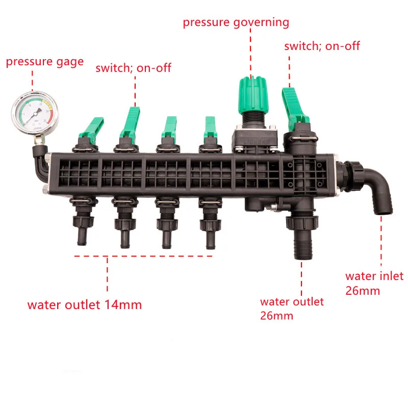 Agricultural Sprayer Control Cut-off Valve, 3 Way Water Distribution Pipe, Ball Valve, Plant Protection Machine, Precision