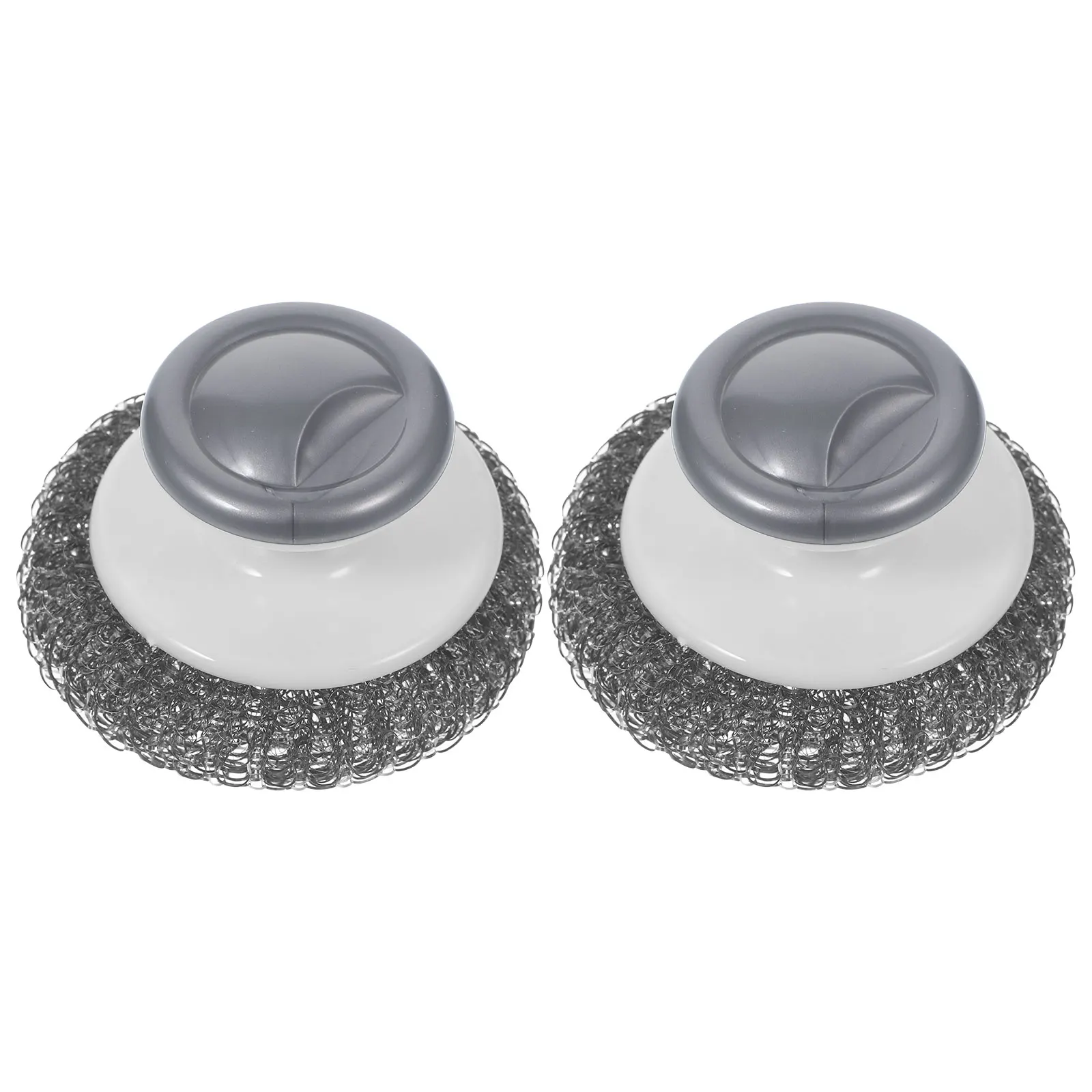 

2 Pcs Pot Brush Cleaner Dishwashing Pan Scrubbers Kitchen Dishes Non Scratch Stainless Steel PP Material Long Lasting Easy Hold