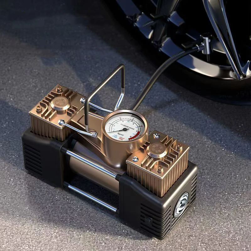 

Мощный автомобильный насос 120 Вт для мотоциклов и автомобилей, двухцилиндровый, с LED-подсветкой, для накачивания шин