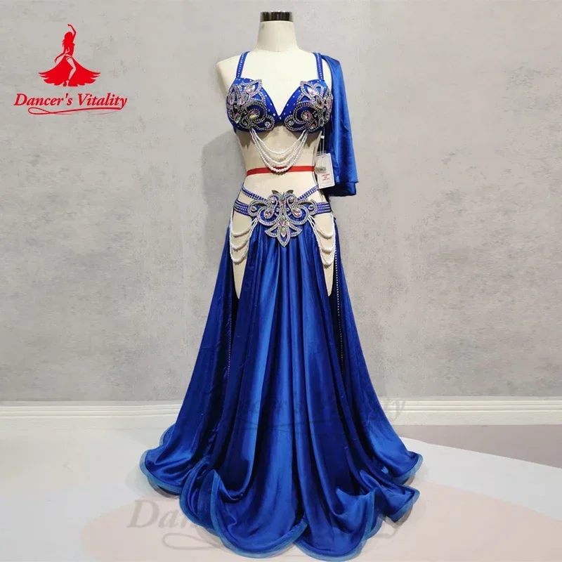 Conjunto de trajes de competición de danza del vientre para mujer, ropa de actuación de danza del vientre, traje de danza del vientre, traje