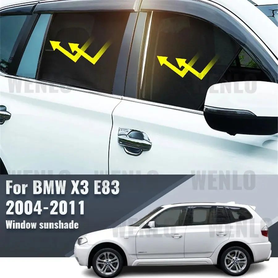 

For BMW X3 E83 2003-2010 Car Sun Visor Accessories Window Windshield Cover Sunshade Curtain Mesh Shade Blind Custom