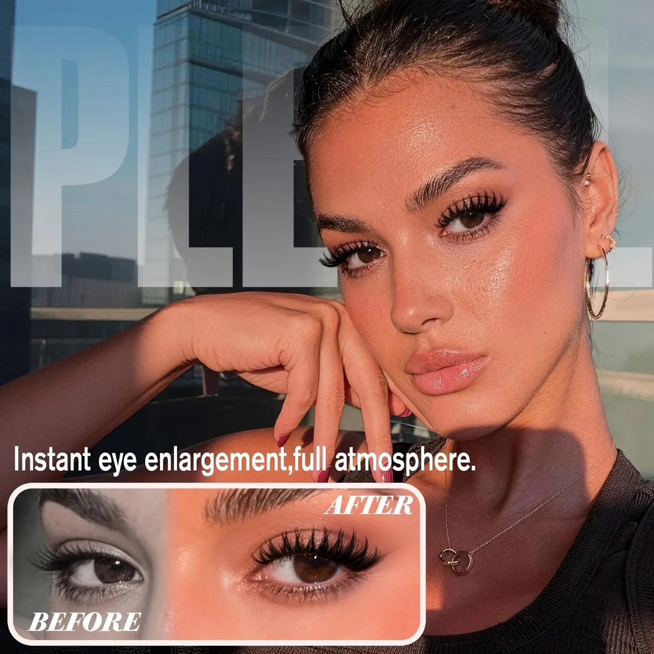WINKLURE Manga Cat-Eye-Stil Wimpern, dünn, leicht, wiederverwendbar, Cluster-Wimpern, natürliche & glamouröse Wimpernverlängerungen – Detail 11
