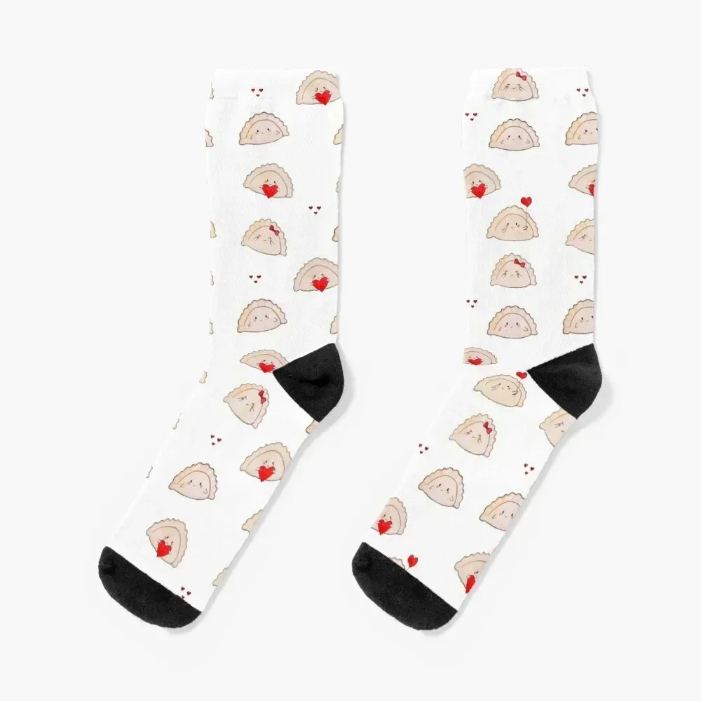 

Cute little Valentine's dumplings polish pierogi Socks new year Novelties tennis sports and leisure Mens Socks Women's