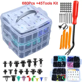 725 ks sponek do auta, sada autodílů, 23 velikostí, nýtů na nárazníky a blatníky s 10 stahovacími páskami a odstraňovačem spojovacích prvků 12 nejlepší prodej Toyota Corolla Stepne - №6