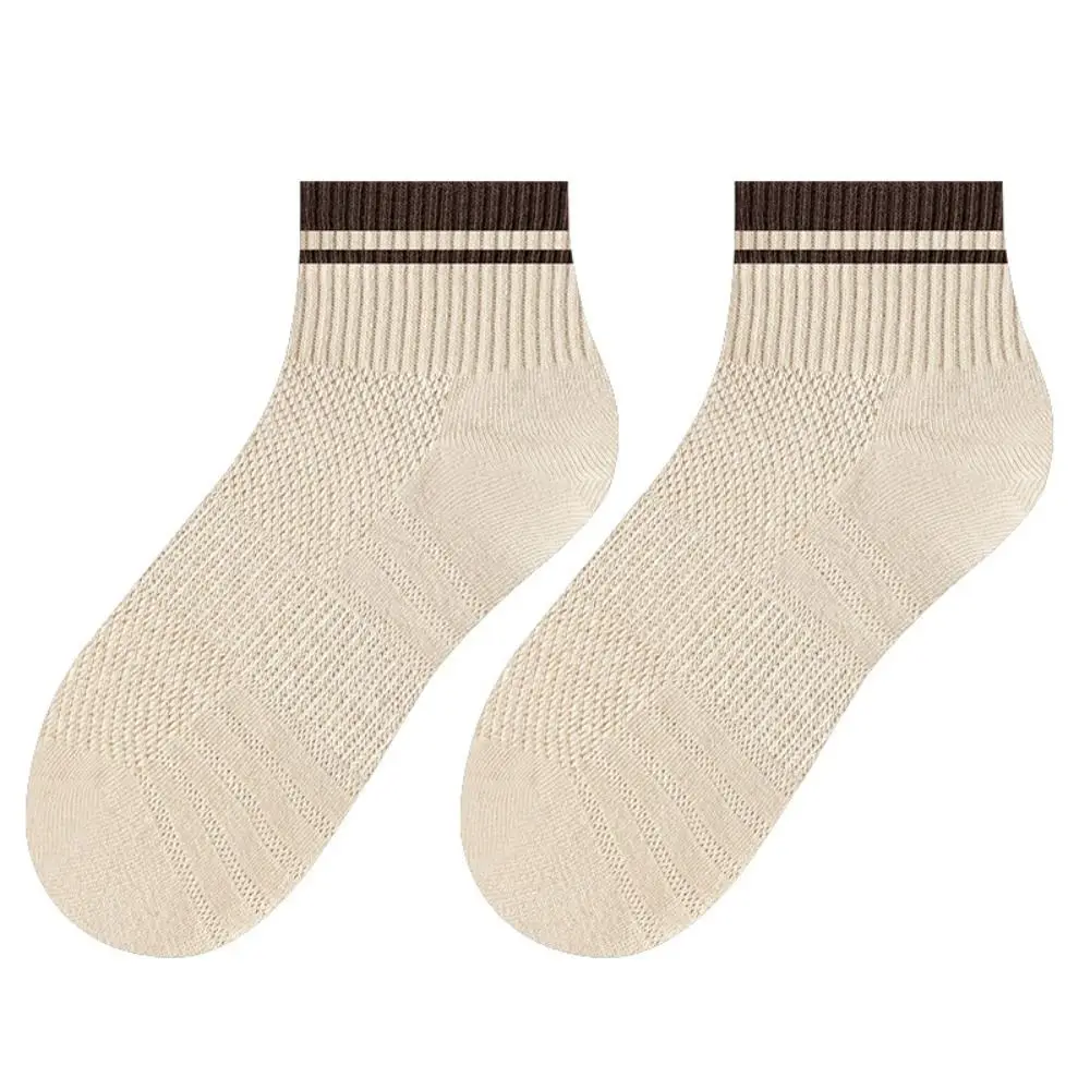 10Pairs Comfortable Sweat Absorption Women Ankle Socks Breathable Anti Slip Mesh Thin Socks Hosiery Short Tube Socks Ladies Girl