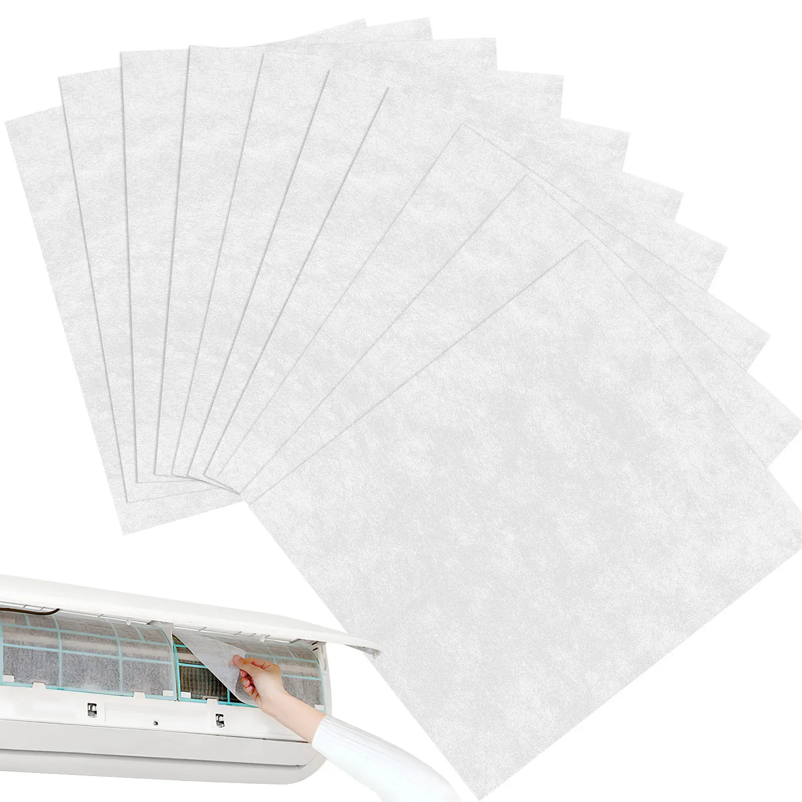 20Pcs Air Conditioner Filter Paper Pet Anti-Net Air Outlet Purification Sheet Wear-Resistant Vent Filter for Home Purifier