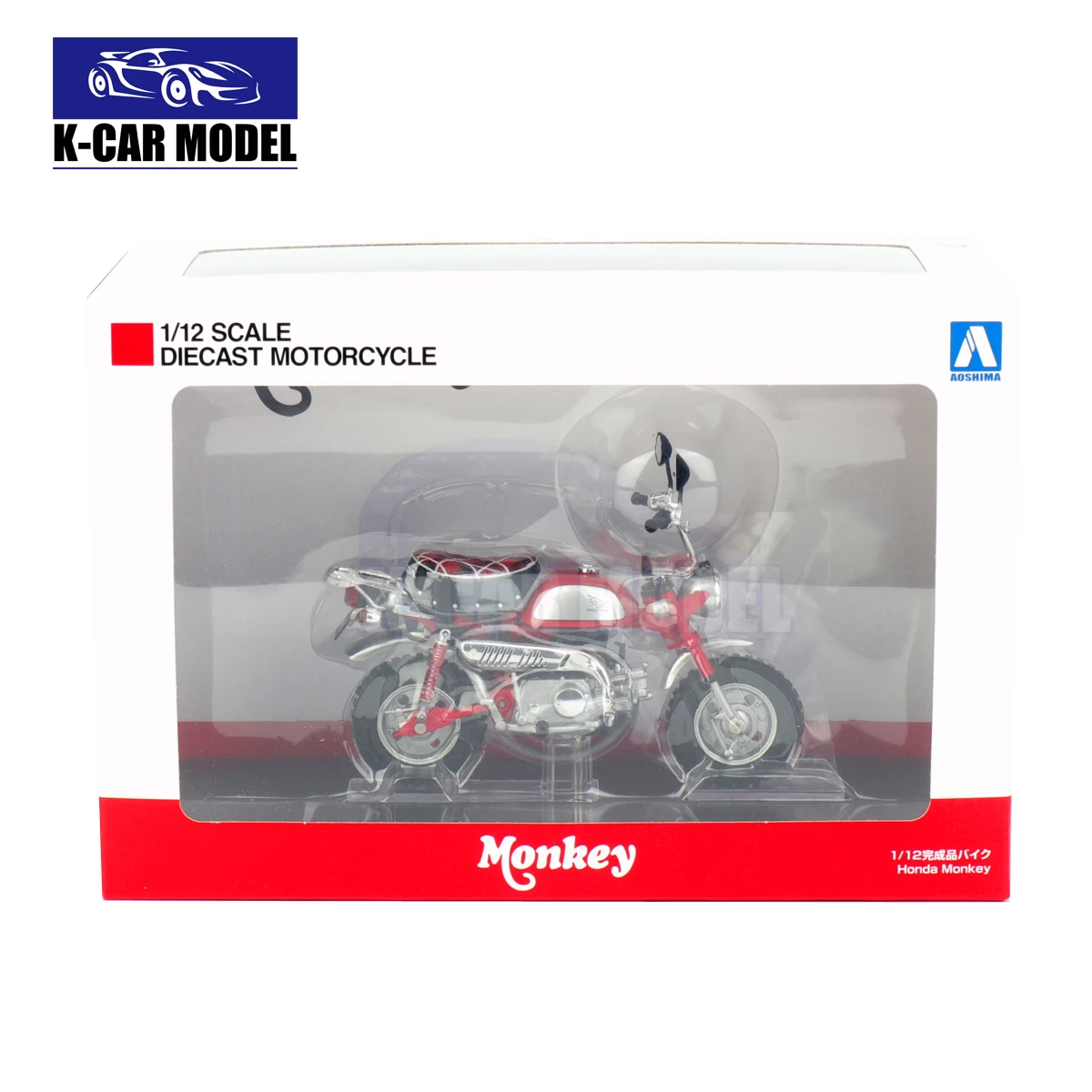 AOSHIMA 1/12 Motorcycle Monkey 2009 Diecast Car Model