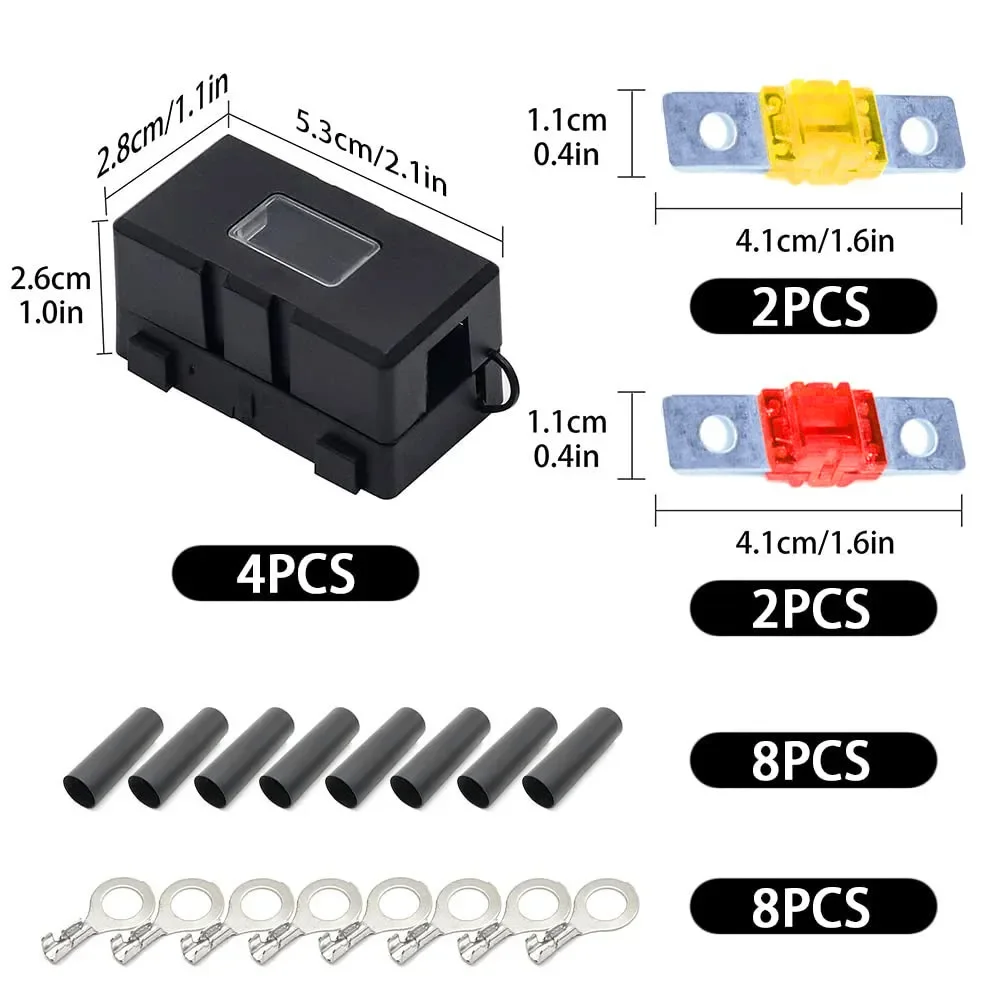 1 Way 12v 32V 30A 40A 60A 80A 100A 120A ANS Car Fuse Holder  4 Sets Packing ANS-H Fuse Car Fuse Box 150A