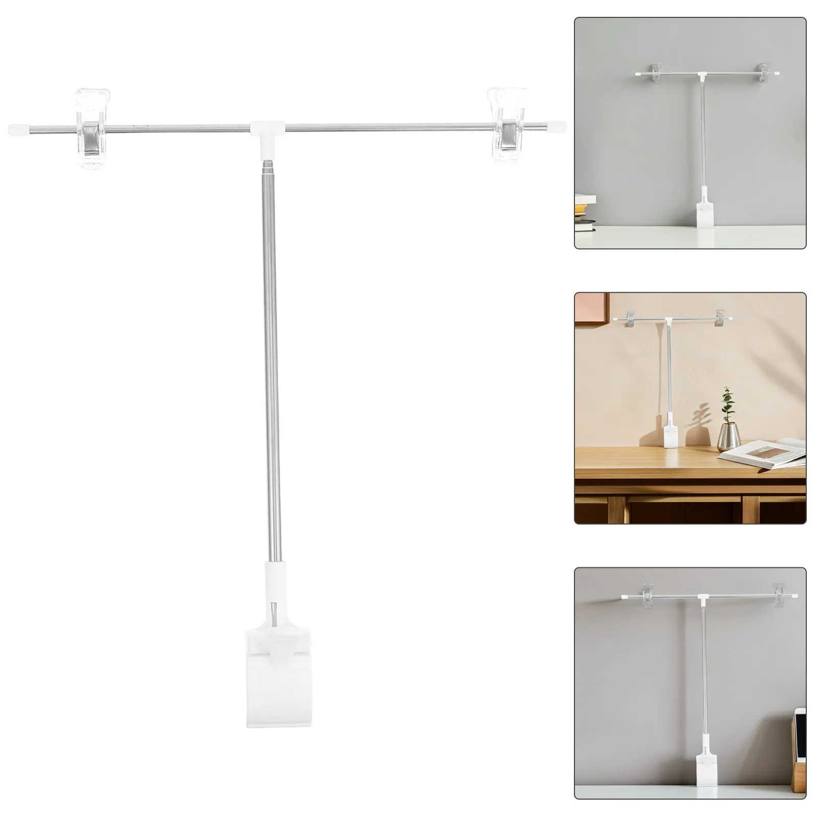 

Adjustable Heavy Duty Poster Holder Clip Design Desktop Sign Stand for Store Counter Advertising Banner Display Indoor Outdoor