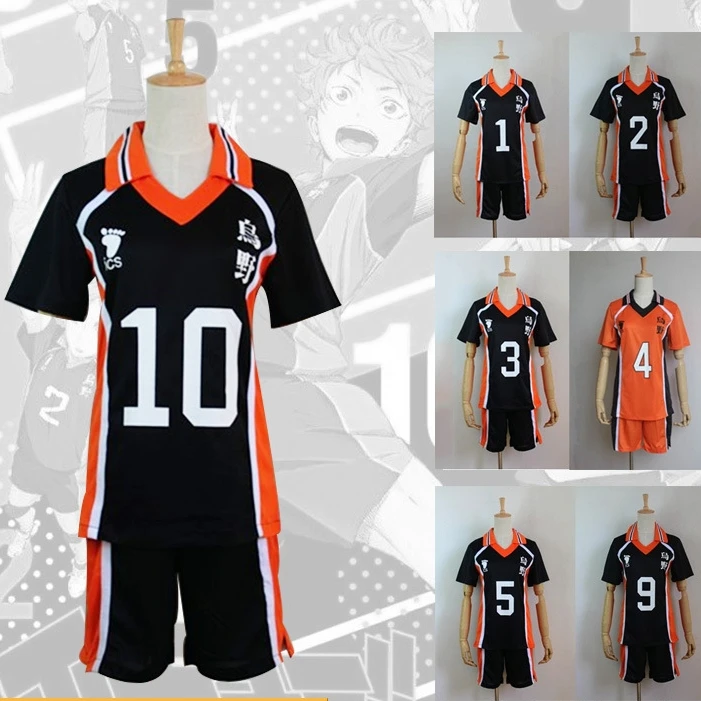 

Haikyu!! Haikyuu Cosplay Costume Karasuno Koukou High School Volleyball Club Hinata Shoyo Kageyama Tobio Sportswear Jerseys